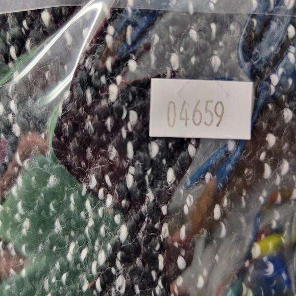 Forever 21 Waterfall Cardigan Womens Large Black White Open Front Knit Sweater - Picture 11 of 12